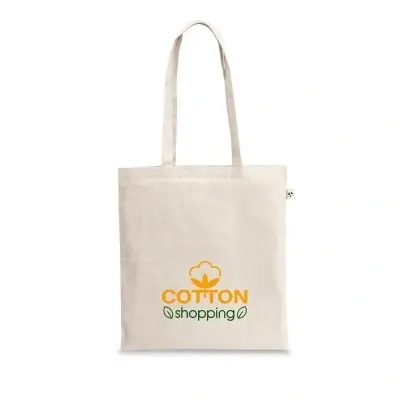 SALZBURG. Sacoșă 100% bumbac organic (180 g/m²) - Natural deschis - Personalizat