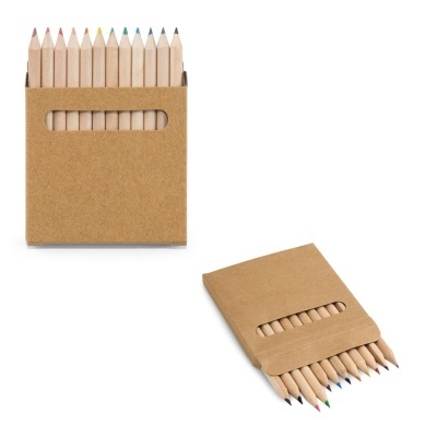 Set de 12 creioane colorate - Vegyes - ø 3,5 x 10,3 cm - Img 3