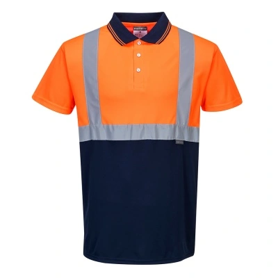 Tricou Polo Doua tonuri. Portwest S479, portocaliu reflectorizant
