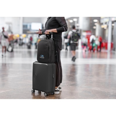 UDINE. Rucsac de călătorie cu un compartiment cu deschidere completă din poliester reciclat 300D de înaltă densitate, 16" - Img 3