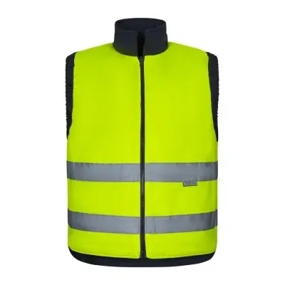 VL DIANA. Vestă căptușită (220g/m²), reversibilă și cu mai multe buzunare, din poliester (100%), cu închidere cu fermoar și extractor reversibil