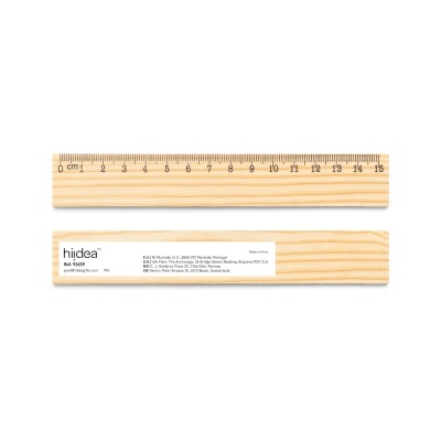 WESLEY 15. Rigla din lemn de pin cu scală de 15 cm - Img 2