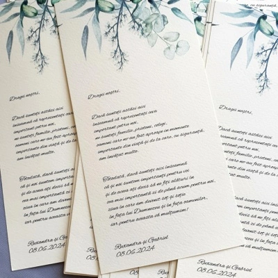 Card de mulțumire eucalipt