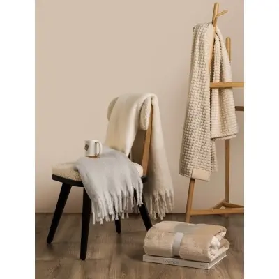 COMFY. Pătură din poliester reciclat (100% rPET) (300 g/m²), cu aspect mohair - Img 2