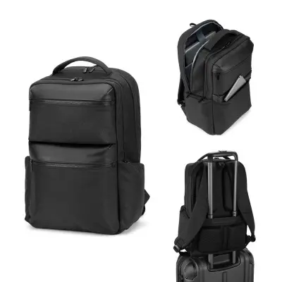 COPENHAGEN. Rucsac din twill reciclat hidrofug cu două buzunare frontale mari, 17.3" - Img 5