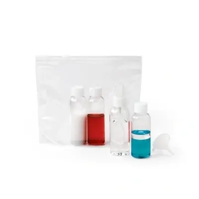 DENIRO. Geantă cosmetică etanșă din PVC - Transparent - 65 mL, 60mL, 80mL - Img 3