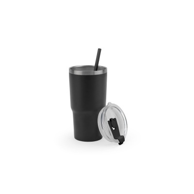 JOYNER M. Pahar de călătorie compact din oțel inoxidabil (91% reciclat) cu perete dublu izolat în vid și finisaj mat 600 ml - Img 2