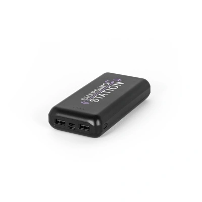LEAKEY 20. Power bank 20'000 mAh în ABS reciclat (100% rABS) - Negru