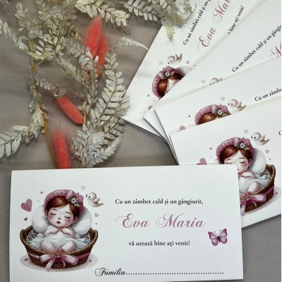 Plic de dar botez fetita