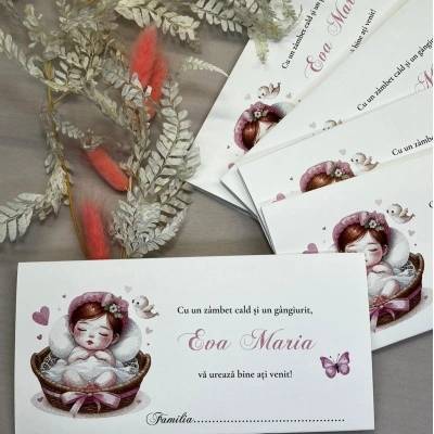 Plic de dar botez fetita