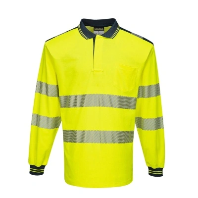 PW3 Hi-Vis Tricou Polo L/S Portwest (T184)