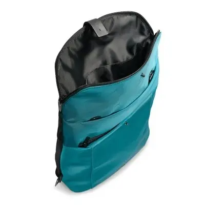 ROVER BACKPACK II. Rucsac din material textil și PU - Albastru petrol - Img 6