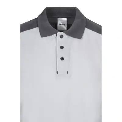 VL VELES. Cămașă polo piqué stretch bicolor (200 g/m²), cu mâneci scurte, din poliester (96%) și elastan (4%) - Img 4