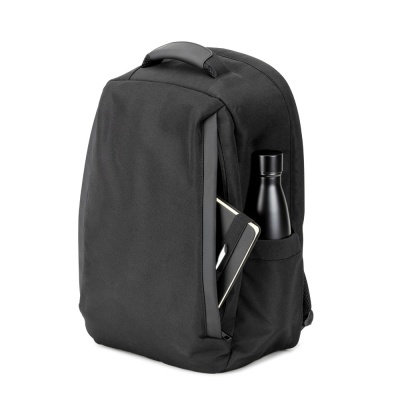 YANGON BPACK. Rucsac antifurt, din twill cu strat hidrofug și poliester reciclat 600D de înaltă densitate, pentru laptop de 17,3” - Img 5