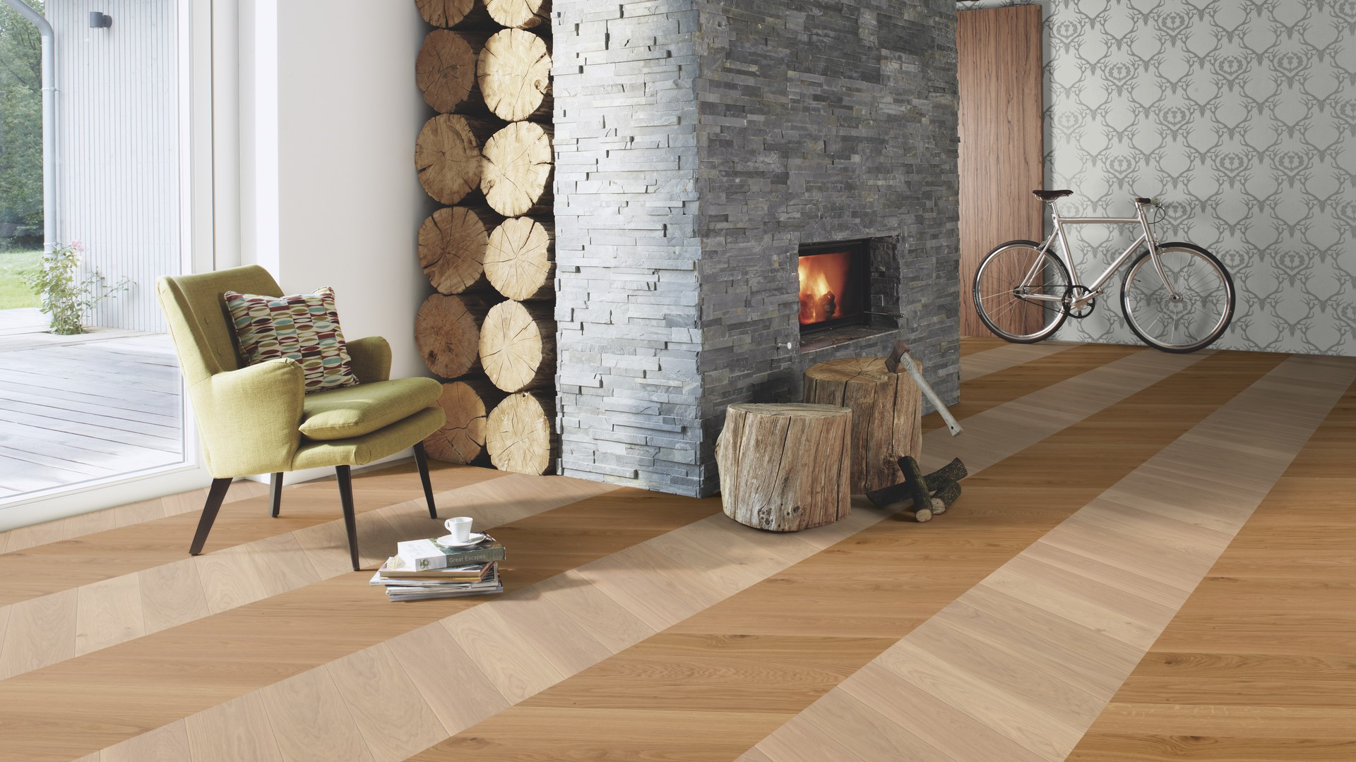 Boen Chevron Stejar stratificat