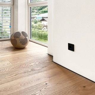 Profil ALU Mini-L 16x5mm negru, mini plinta parchet