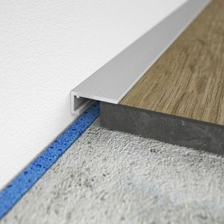 Profil ALU Mini-L 16x5 mm argintiu, mini plinta SPC