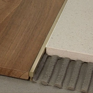Profil trecere T 5mm din alama naturala