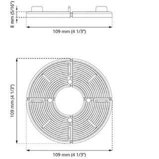 Pad Suport terasa dale 8mm cauciuc schita