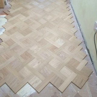 Parchet stejar stratificat Basket Weave montaj