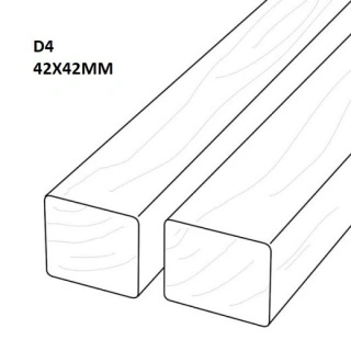 Fatada D4 Pin Termotratat 42x42mm desen