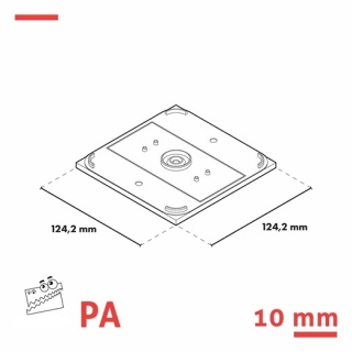 Pad cauciuc protectie plot Raptor acustic tehnic