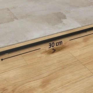Profil ALU Mini-L 16x5mm negru, mini plinta cleme