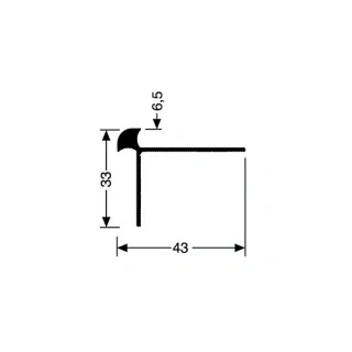 Profil ALU SPC-LVT dublu 6.5mm pentru scari schita