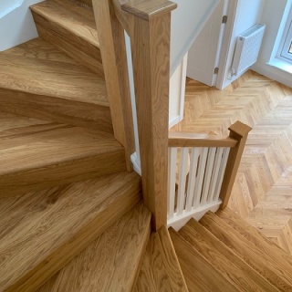Panou stejar masiv stratificat 2S 40mm lamela continua scari