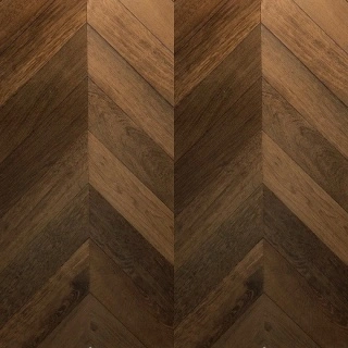 parchet chevron stejar afumat montat