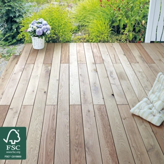 Deck Stejar Rustic KD 140/23mm profil drept
