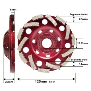Disc diamant  GVH 125mm slefuire beton sapa romania