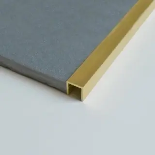 Profil U 10 x 10 mm din alama naturala