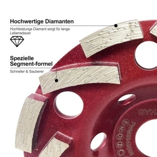 Disc diamant  GVH 125mm slefuire beton sapa adeziv piatra detaliu