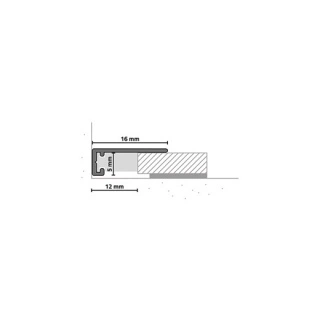 Profil ALU Mini-L 16x5mm silver, tehnic