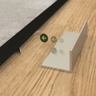 Profil ALU Mini-L 16x5mm negru, cluj