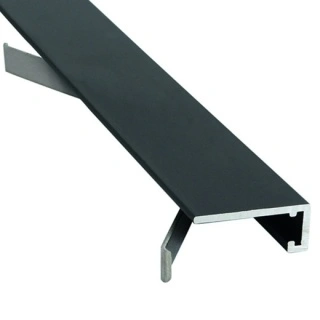 Profil ALU Mini-L 16x5mm negru, mini plinta