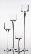 Set sfesnice sticla inalte Uma H 20-50 cm