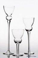 Set sfesnice sticla inalte Lemona H 20-40 cm