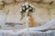 Vaza din sticla transparenta Alexandra H 70 cm