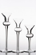 Set sfesnice sticla Lemona evazat H 23-33 cm