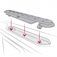 RAM® Tough-Track™ felső betöltéses sín 2018-23 Jeep JL/JLU/Gladiator autókhoz
