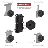 RAM® Vibe-Safe™ NPT adapterrel 2 lyukú tartókhoz