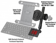RAM® billentyűzet-kiegészítő tablet tartókhoz RAM® Roto-View™ adapterrel