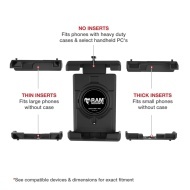 RAM® Quick-Grip™ Pro XL telefon és PDA tartó 1"-os golyóval és rezgéscsillapítóval