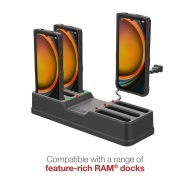 RAM® Skin™ védőtok Samsung Galaxy XCover7 Pro és 6 Pro telefonokhoz beépített ővcsipesszel