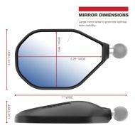 RAM® Tough-Mirror™ készlet M10-1.5 bázisokkal és hosszú karokkal BMW motorokhoz