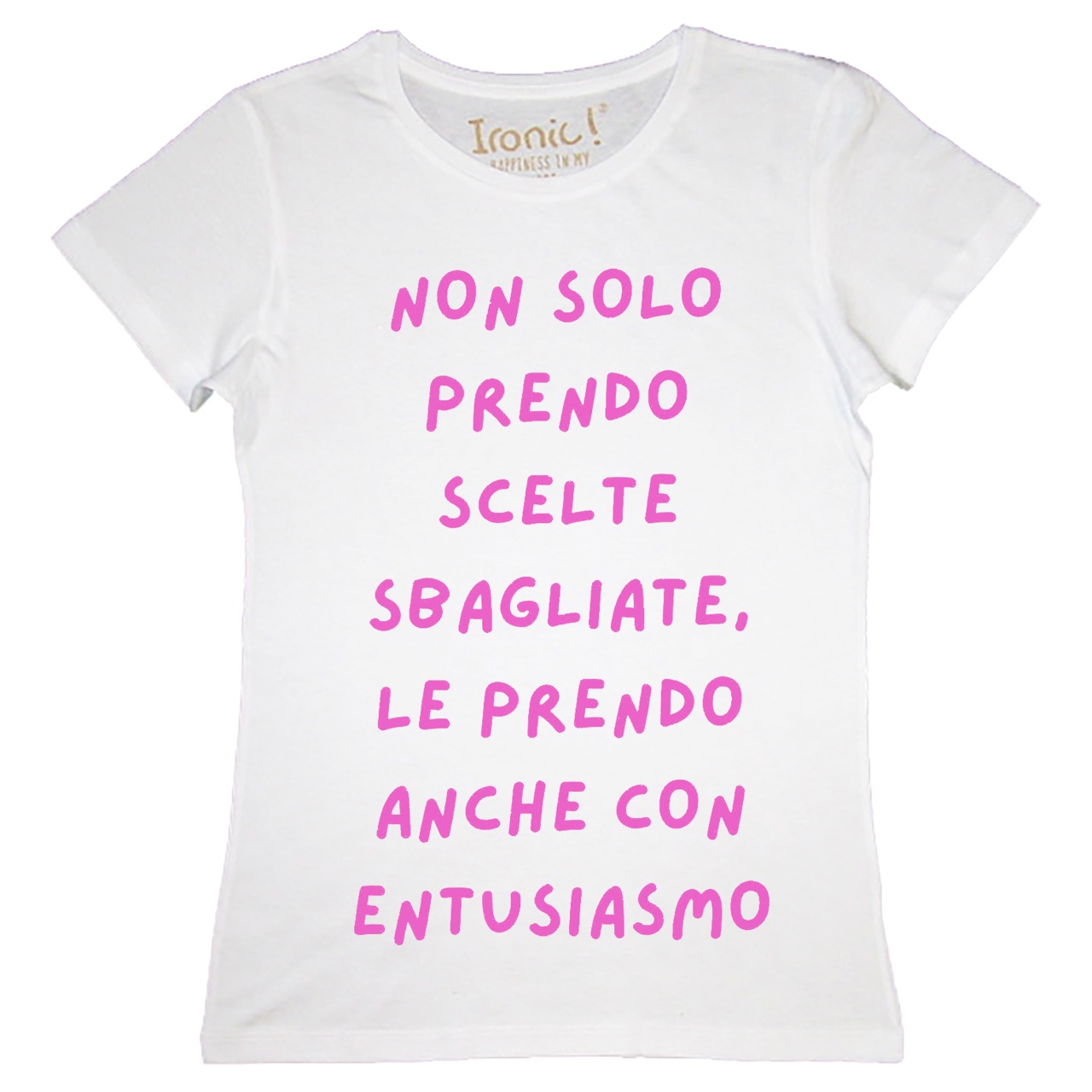 Maglietta Donna Con Frase "Questo è Sporco, Sbagliato E Altamente Riprovevole", Cotone Ring Spun, Stampa Serigrafica, Regular Fit - 2