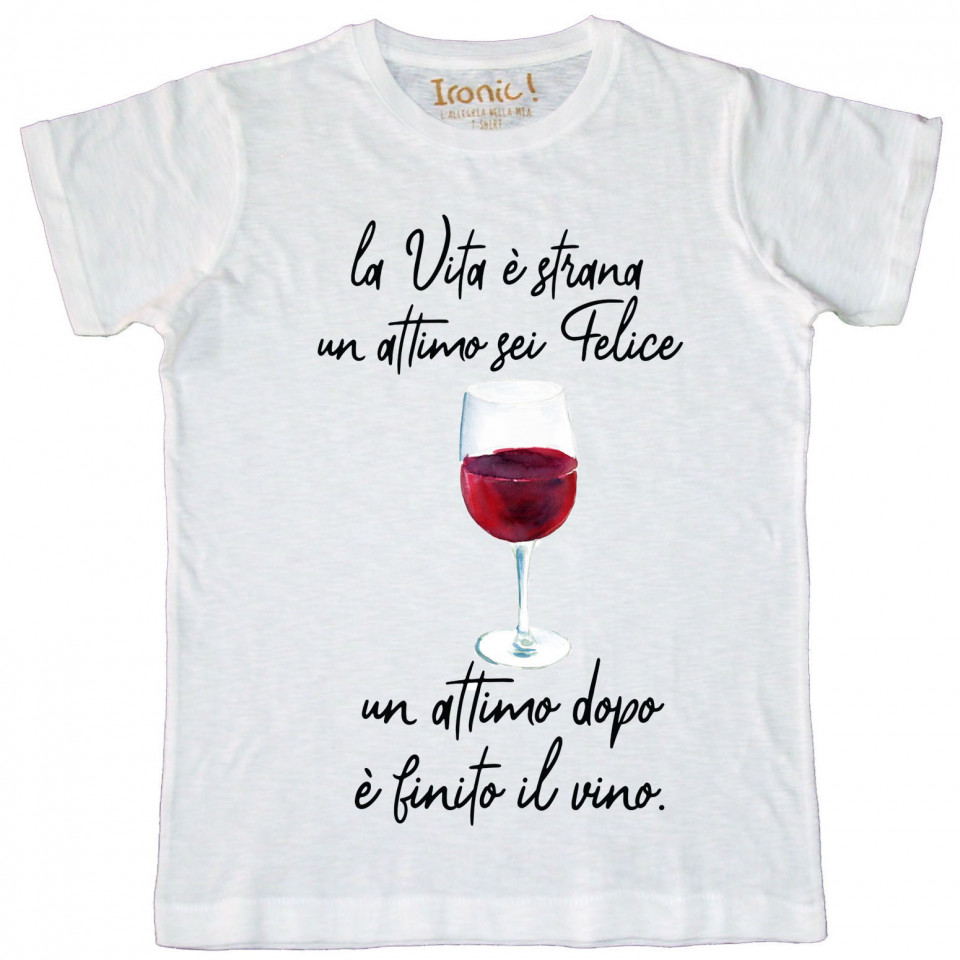 T-shirt Simpatica Simpatshirt 'Nel Mezzo Del Cammin... Birra Scura' | Cotone 100% Regular Bianca