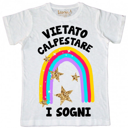 T-Shirt Bambino "Vietato calpestare i sogni"